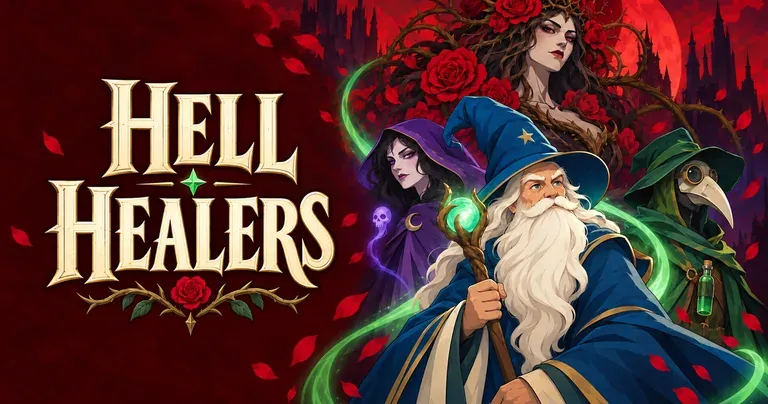 Hell Healers gameplay - hunting monsters in Ashfall Vale